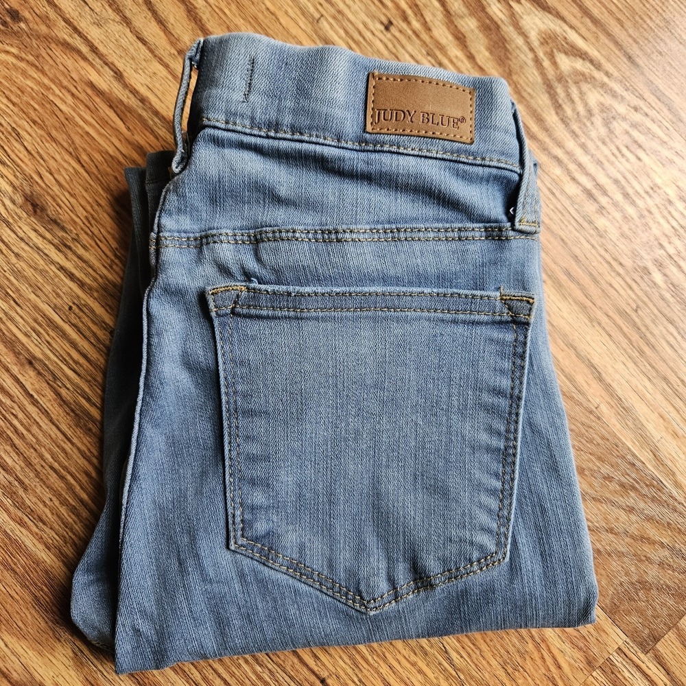 Judy Blue Skinny Fit Jeans Womens 0/24 Blue Stretchy High Rise Light Wash